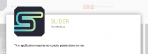 SLIDER, no permissions required